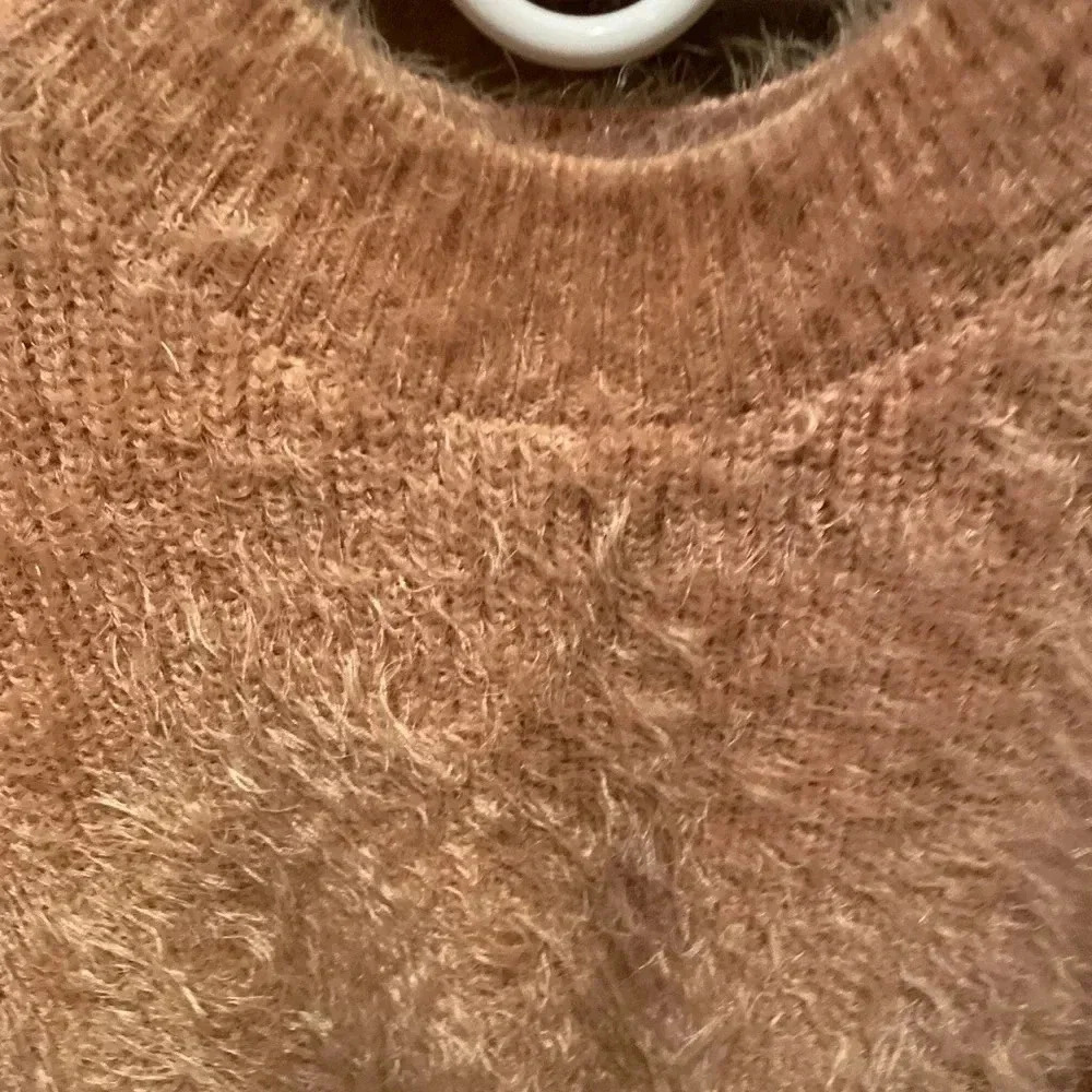 Forever 21 Peach Cozy Crew Sweater Side Ties Med Balletcore/Boho/Feminine - Picture 3 of 16